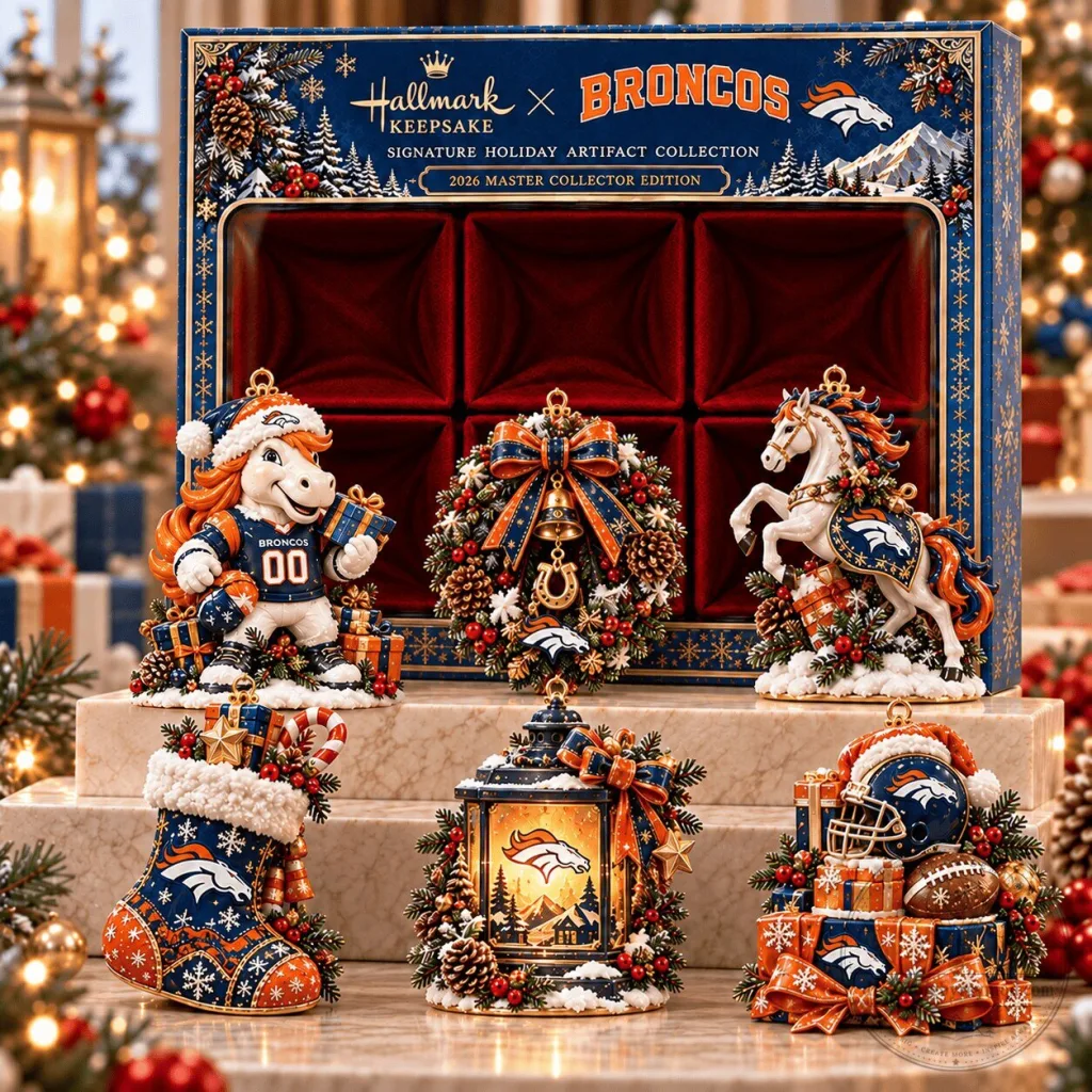 Denver Broncos Christmas Keepsake Collection Holiday Ornament Set Denver Broncos Christmas Keepsake Collection Holiday Ornament Set