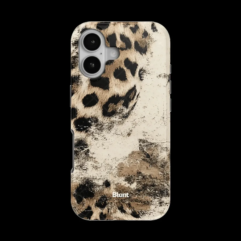 Faded Safari Leopard Print Animal Pattern iPhone Case