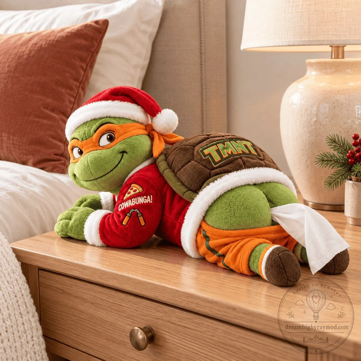 Teenage Mutant Ninja Turtles Michelangelo Christmas Plush Tissue Box Holder