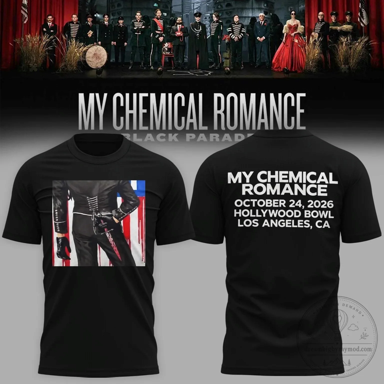 My Chemical Romance Hollywood Bowl Los Angeles California October 24 2026 Concert T-Shirt